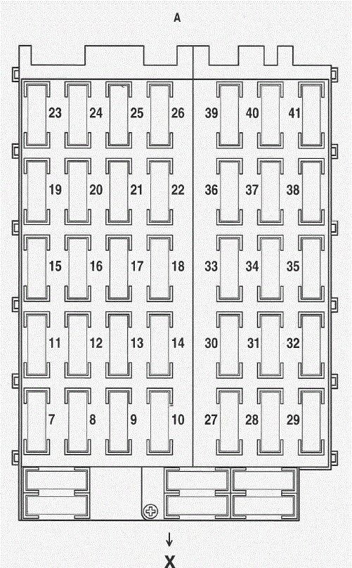 Mercedes-Benz S320 1996 - Component Locations -  Identifying Front Fuse Box - Fuse Location