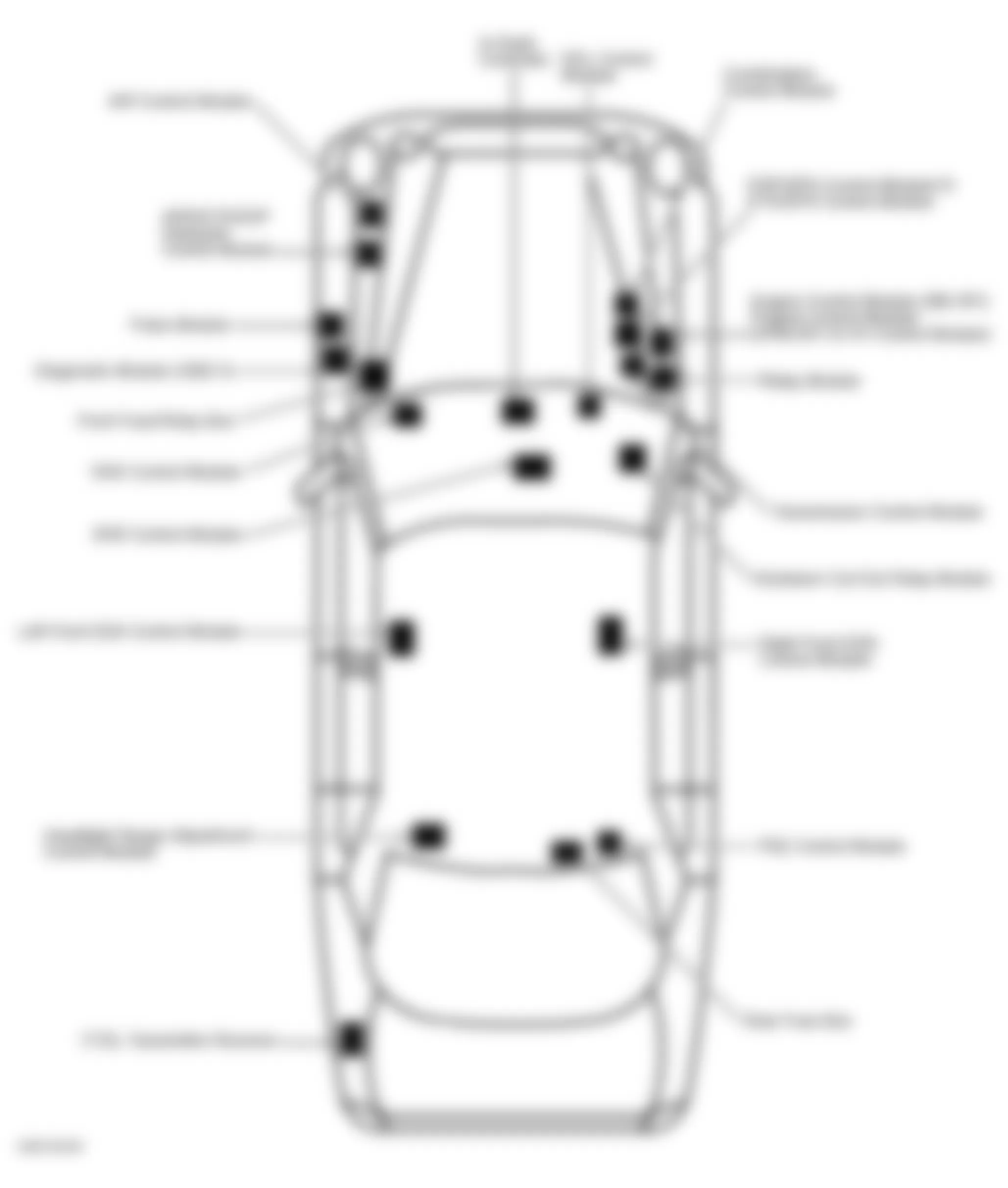 Mercedes-Benz E430 1999 - Component Locations -  Component Locations (8 Of 47)