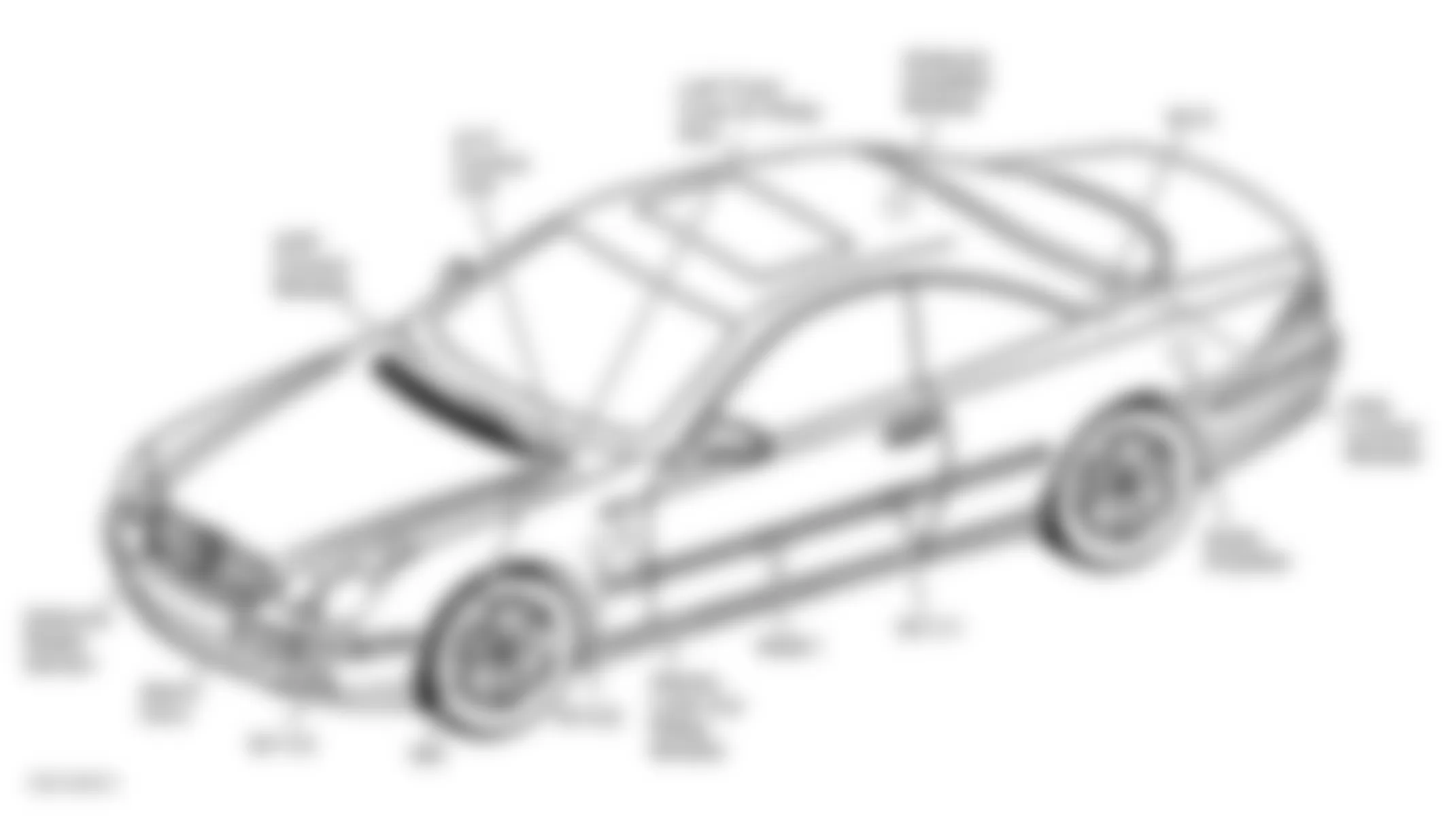 Mercedes-Benz CL600 2001 - Component Locations -  Vehicle Overview, Left Side