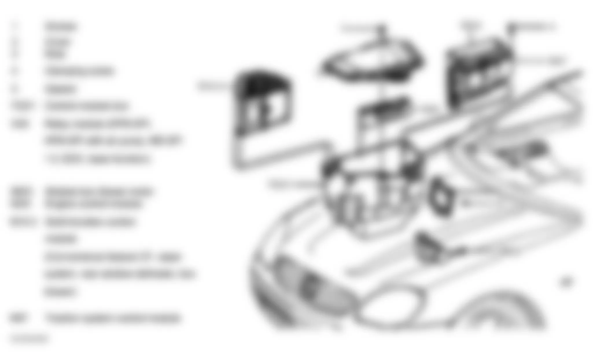 Mercedes-Benz SLK230 2001 - Component Locations -  Identifying Location Of Relays Within Control Module Box F23/1