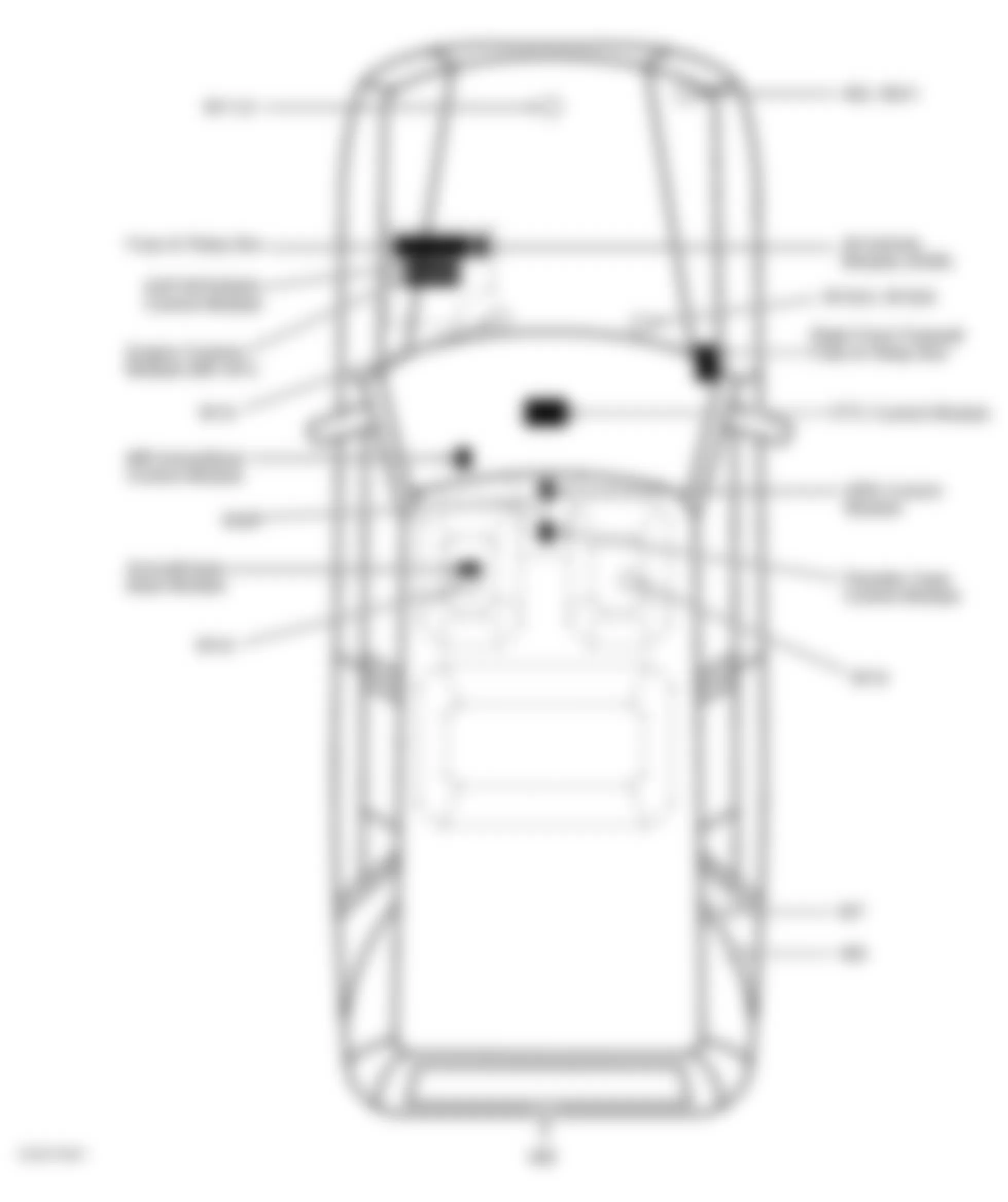Mercedes-Benz ML350 2003 - Component Locations -  Plan View Of Vehicle
