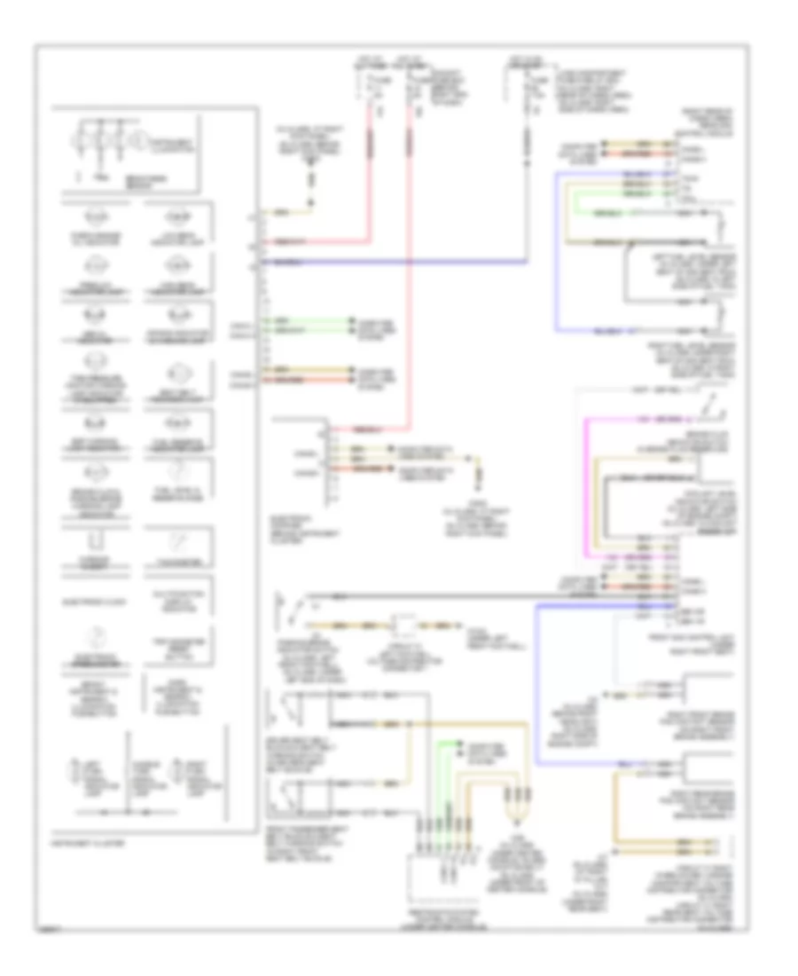 Электросхема панели приборов для Mercedes-Benz ML320 2007