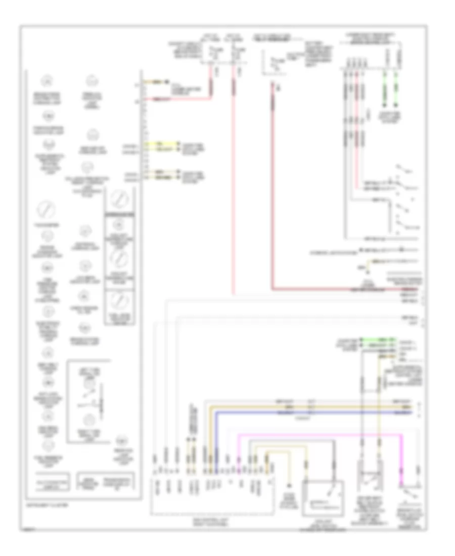 Электросхема панели приборов (1 из 2) для Mercedes-Benz ML550 2014