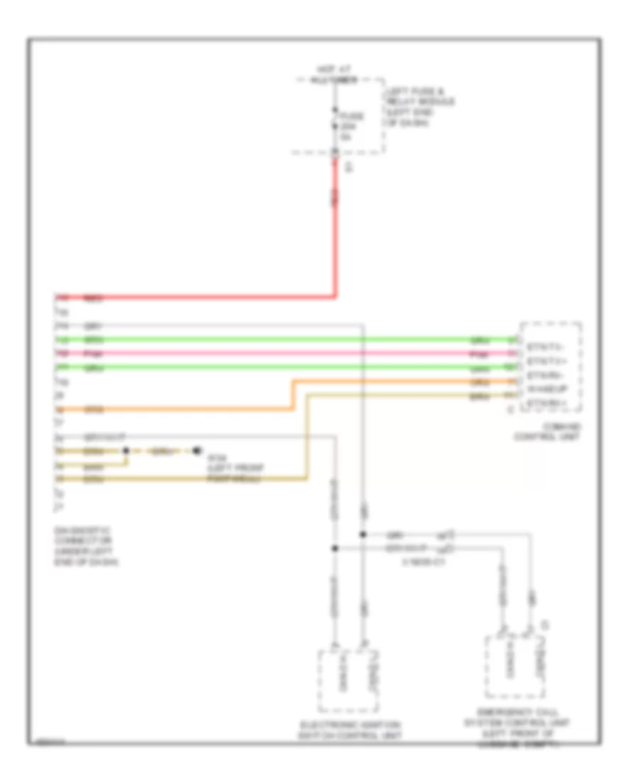 схема соединителя канала связи для Mercedes-Benz S550 2014