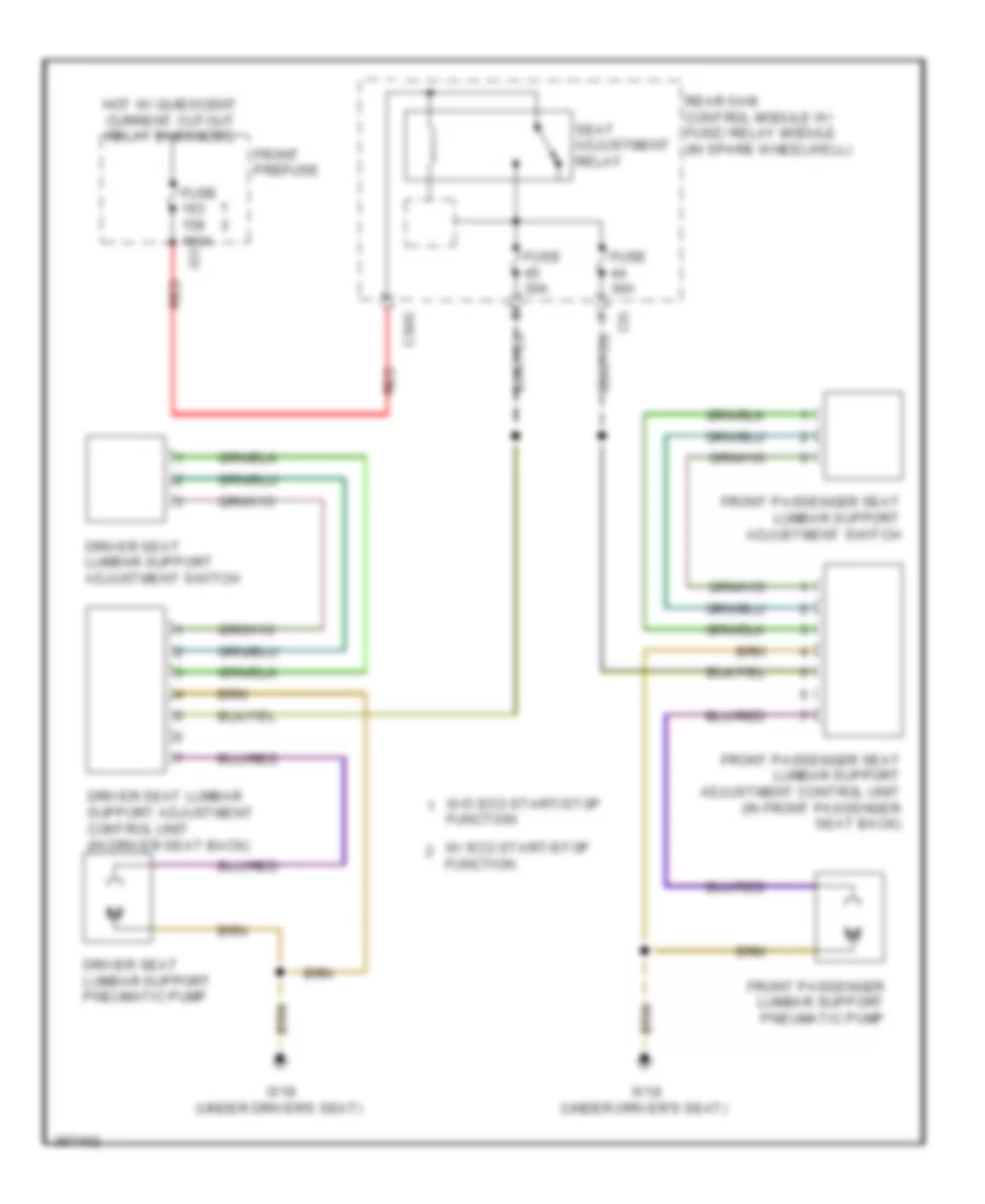 Электросхема регулировки поясницы, Купе для Mercedes-Benz E350 4Matic 2012