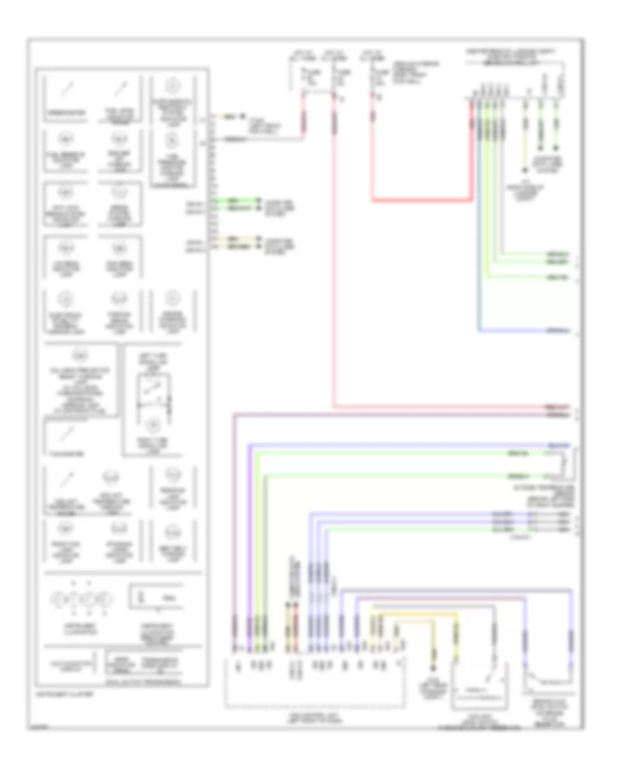 Электросхема панели приборов (1 из 2) для Mercedes-Benz CLA250 2014