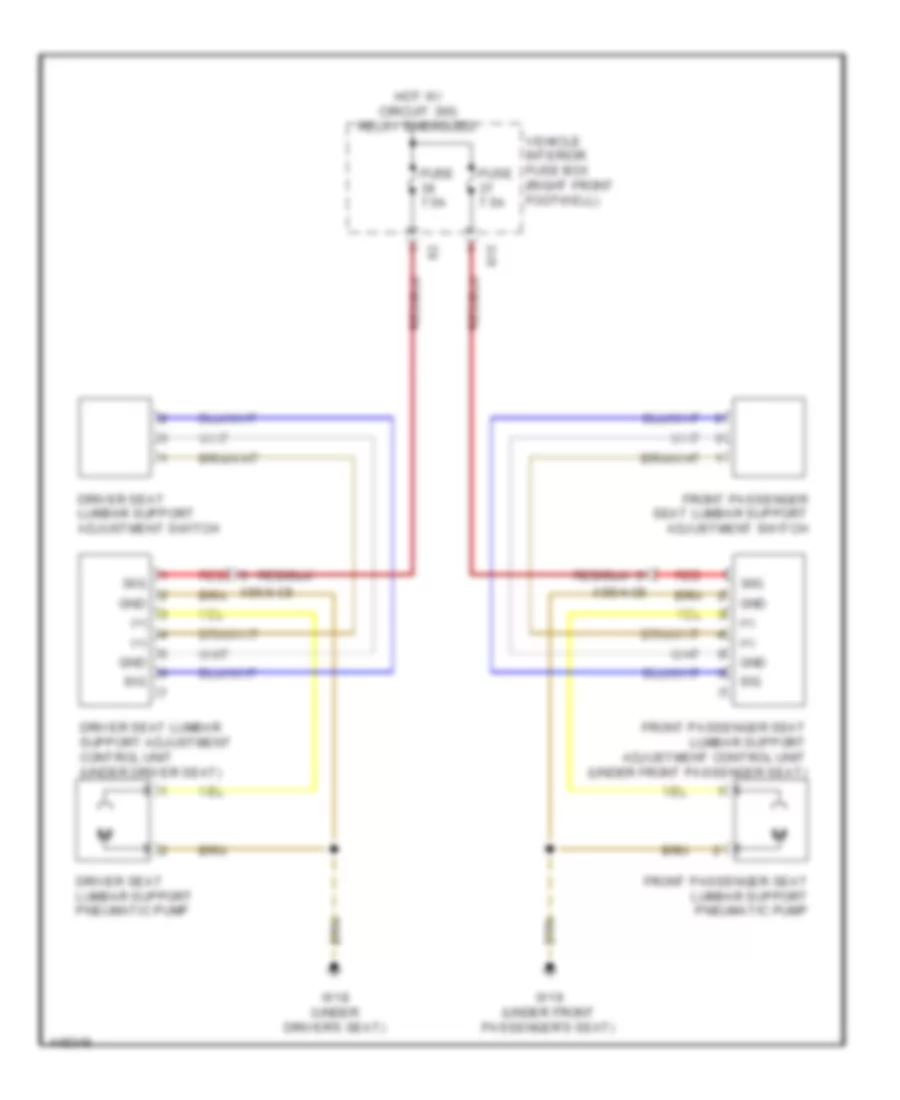 Электросхема регулировки поясницы для Mercedes-Benz CLA250 2014