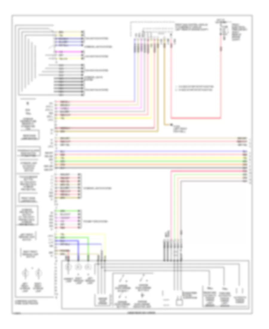Электросхема верхней консоли управления, Универсал без Люк (1 из 2) для Mercedes-Benz E350 4Matic 2013