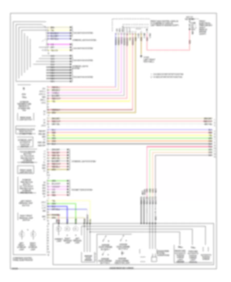 Электросхема верхней консоли управления, Универсал без Люк (1 из 2) для Mercedes-Benz E350 2014