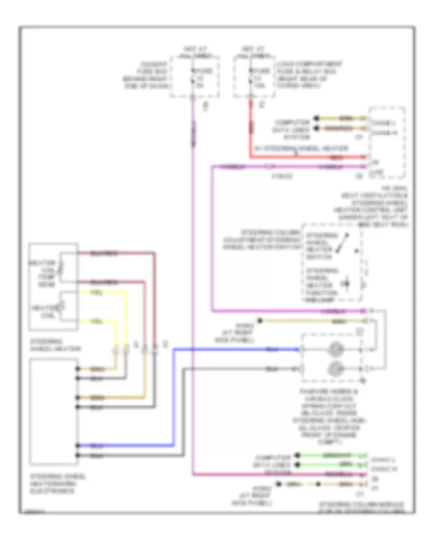 Электросхема подогрева руля для Mercedes-Benz ML450 4Matic 2011