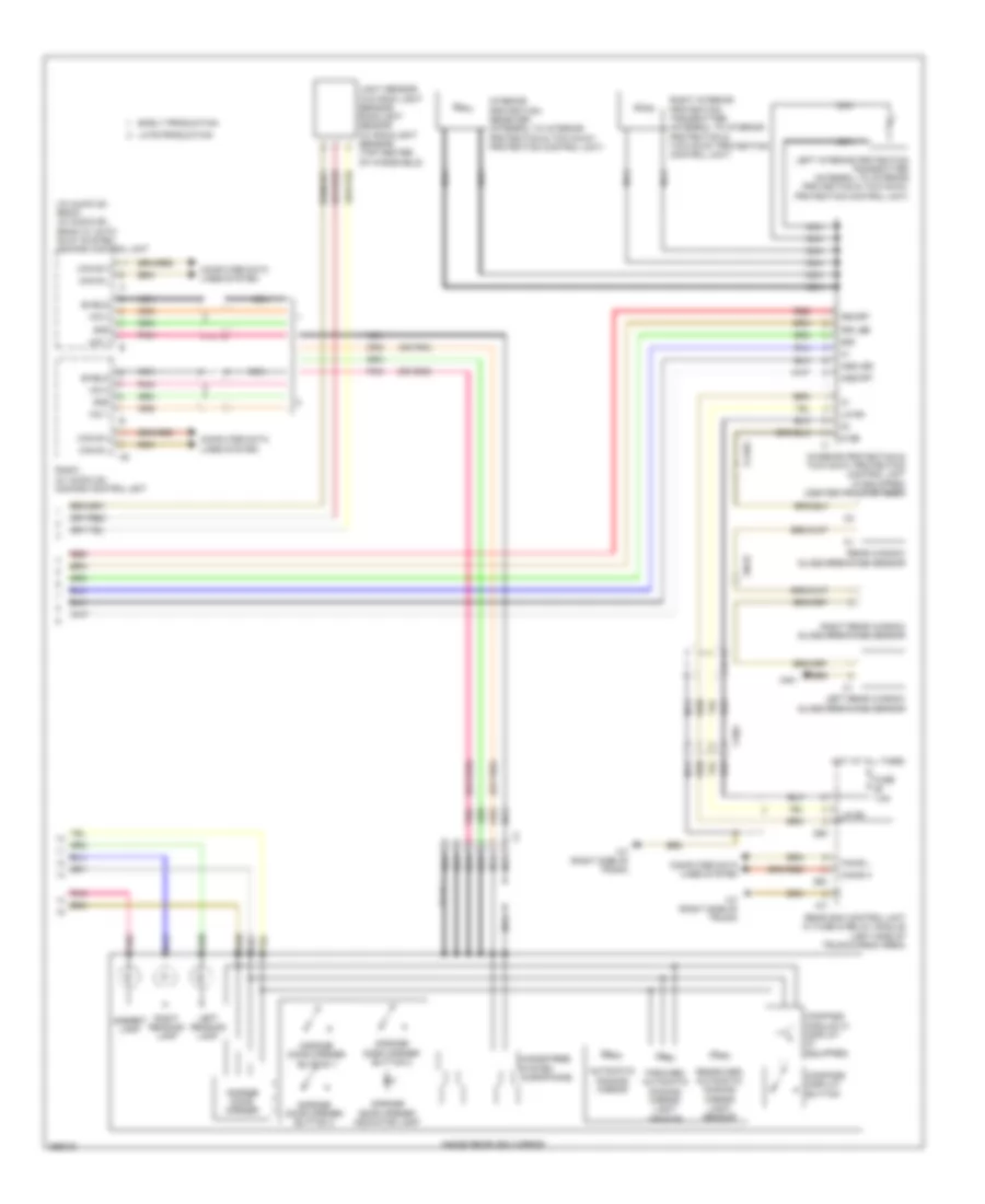 Overhead Console Wiring Diagram, with Sunroof (2 of 2) for Mercedes-Benz C300 Luxury 4Matic 2011