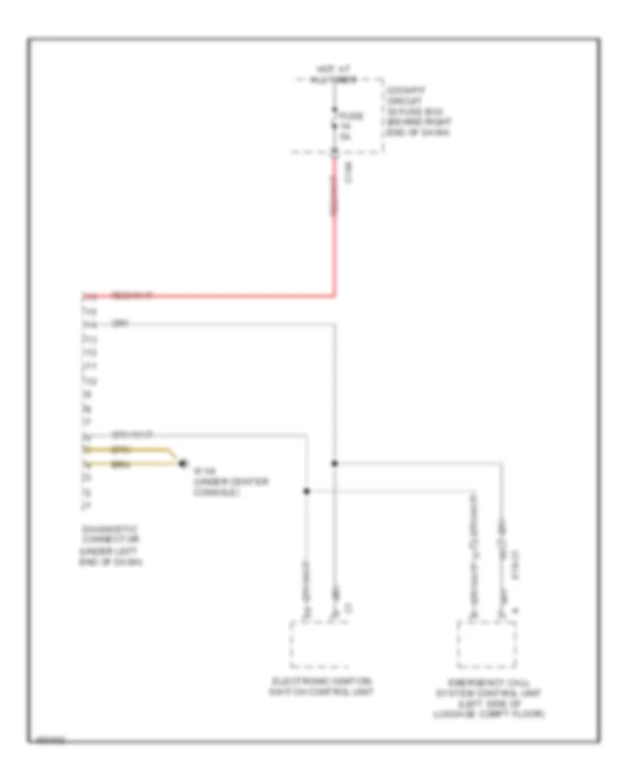 Data Link Connector Wiring Diagram for Mercedes Benz ML350 4Matic 2014