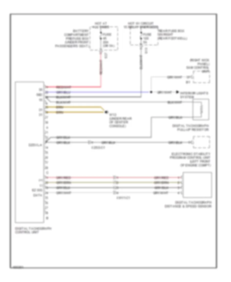 Tachograph Wiring Diagram for Mercedes-Benz ML350 4Matic 2014