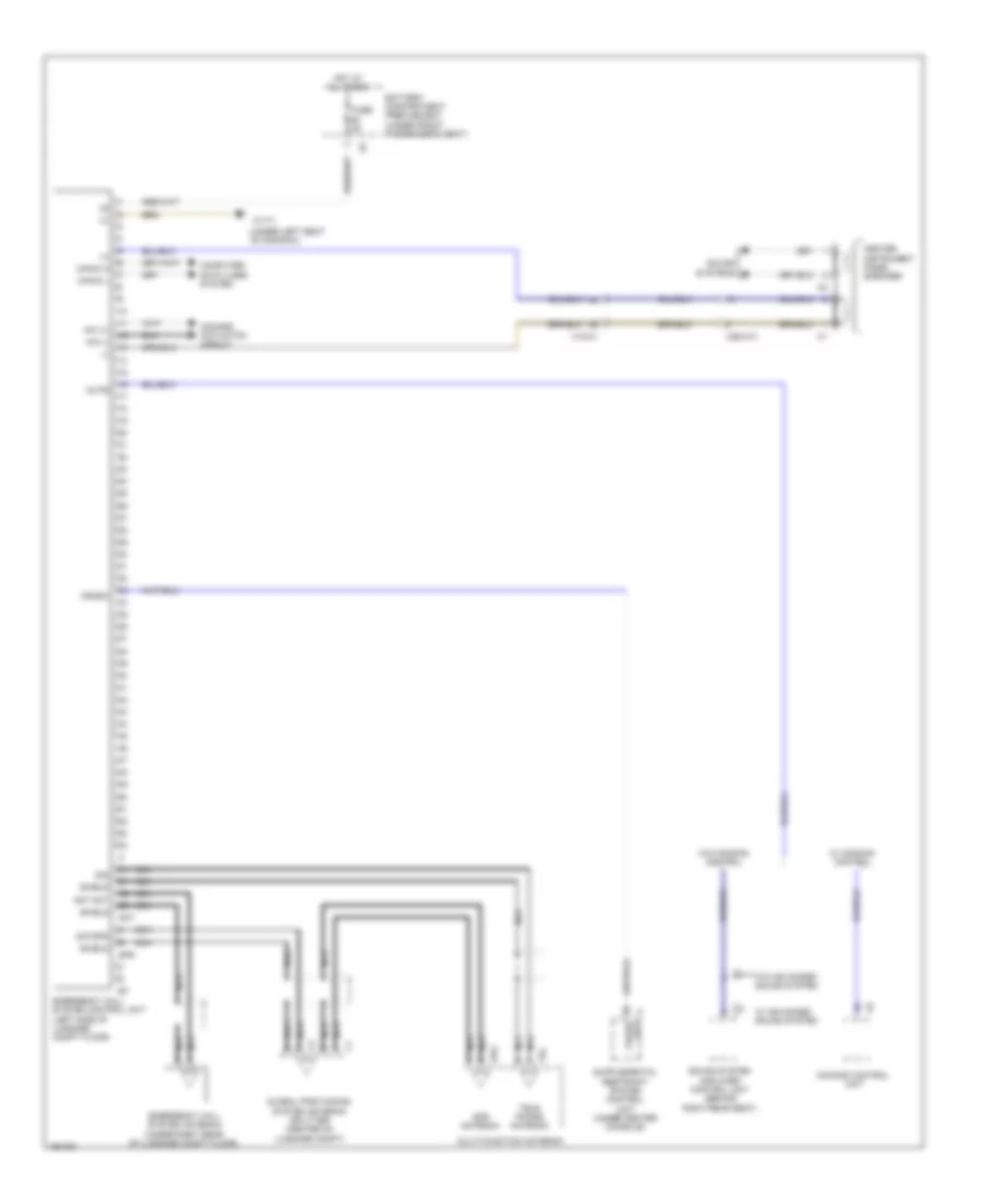 Emergency Call Wiring Diagram for Mercedes-Benz ML350 4Matic 2014