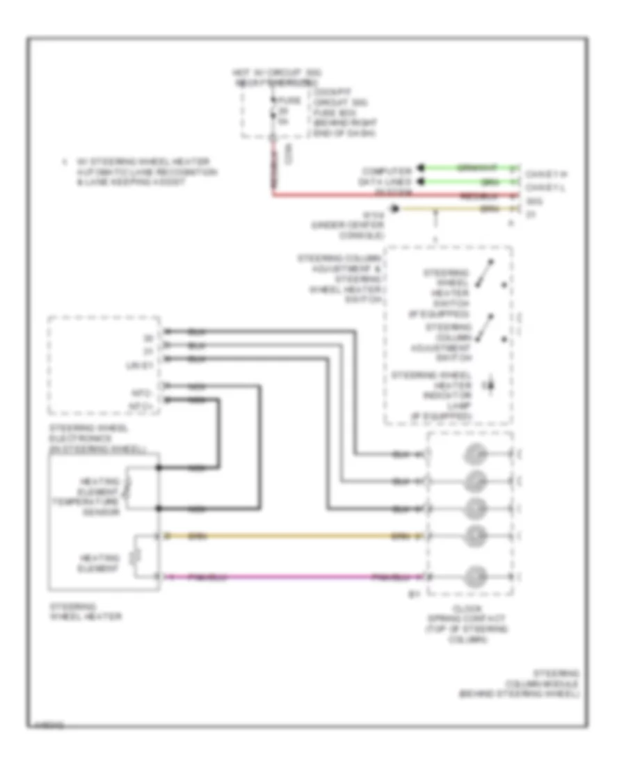 Heated Steering Wheel Wiring Diagram for Mercedes-Benz ML350 4Matic 2014