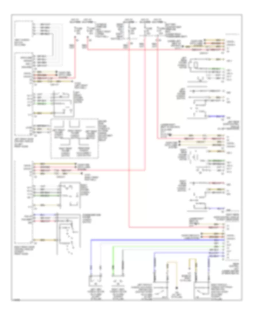 Power Windows Wiring Diagram for Mercedes Benz ML350 4Matic 2014