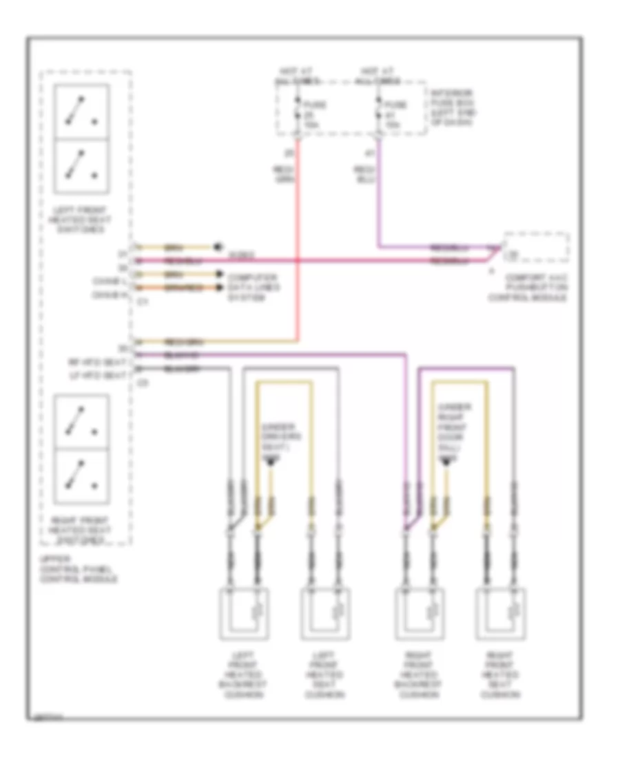 Heated Seats Wiring Diagram for Mercedes Benz C350 4Matic 2007