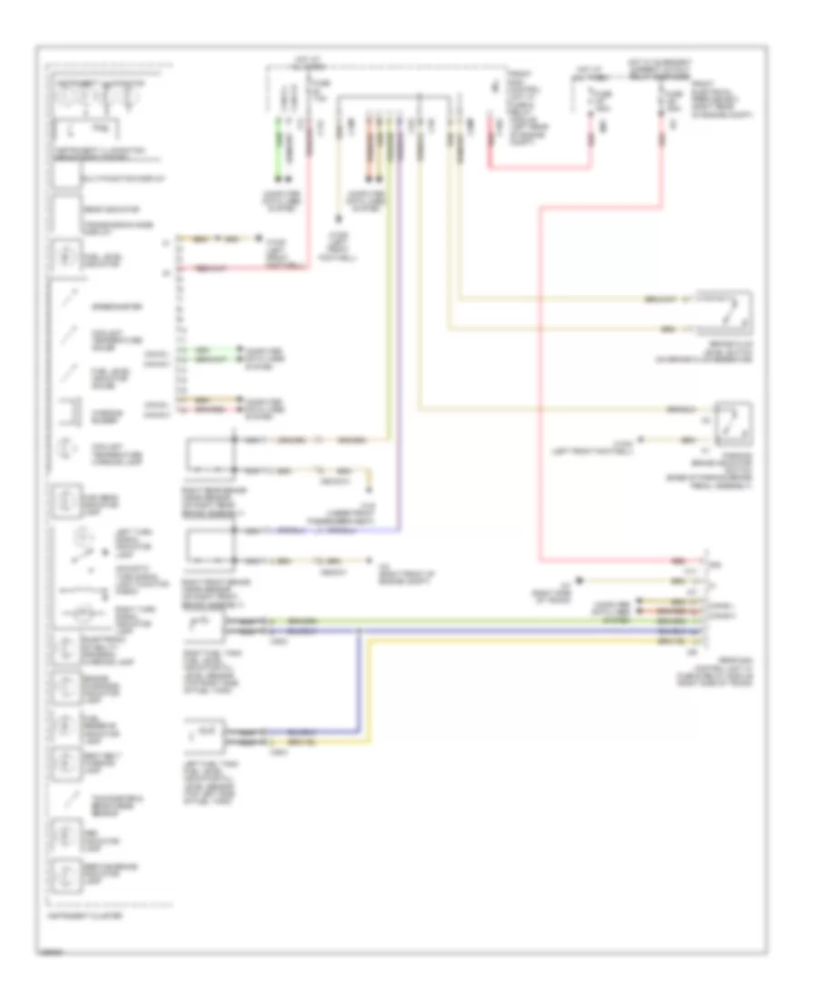 Instrument Cluster Wiring Diagram for Mercedes Benz CLS550 2012