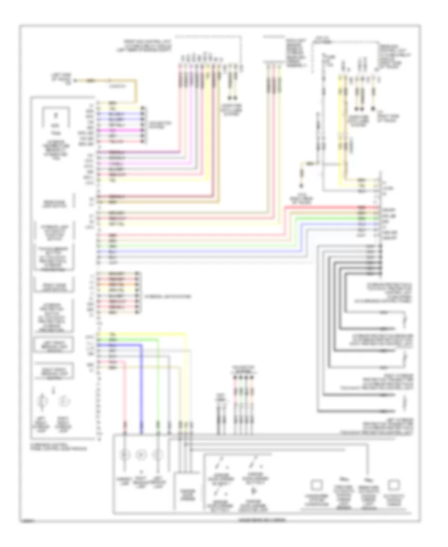 Overhead Console Wiring Diagram, without Sunroof for Mercedes-Benz CLS550 2012