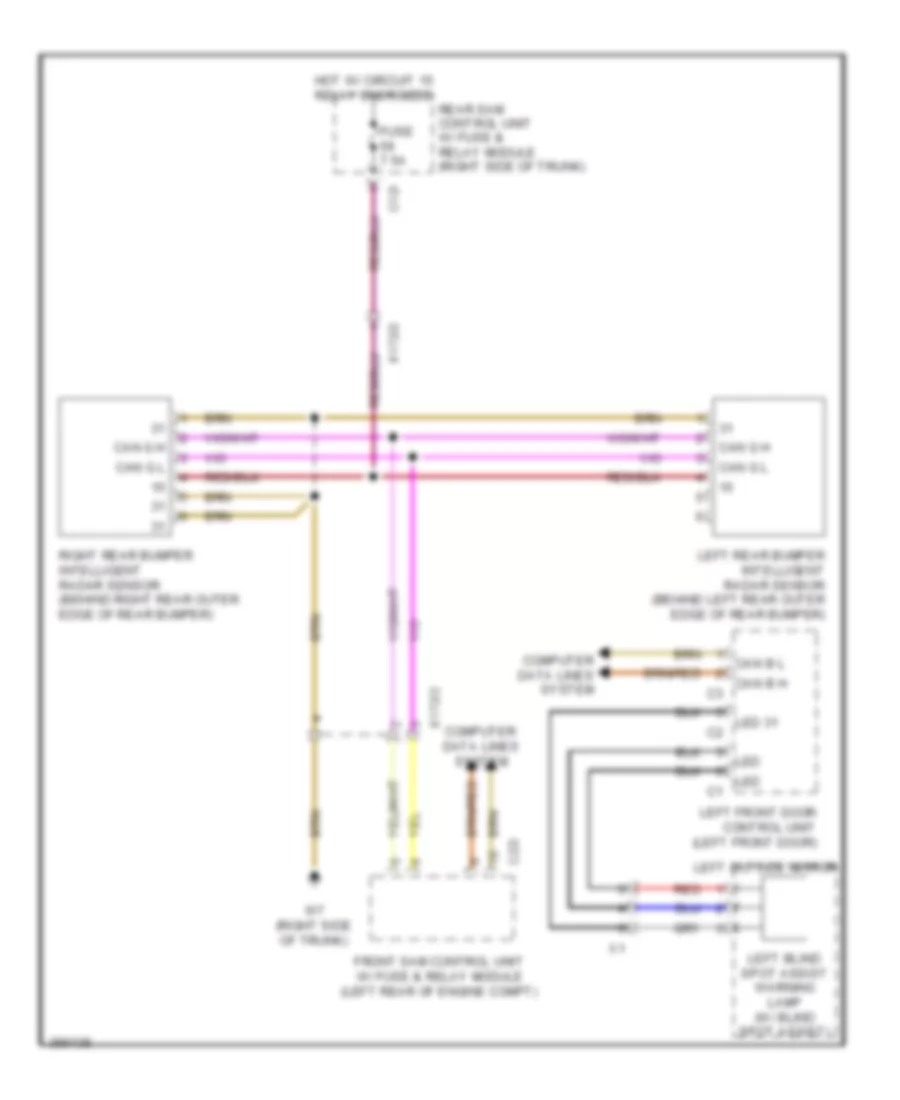 Blind Spot Information System Wiring Diagram for Mercedes Benz CLS550 2012