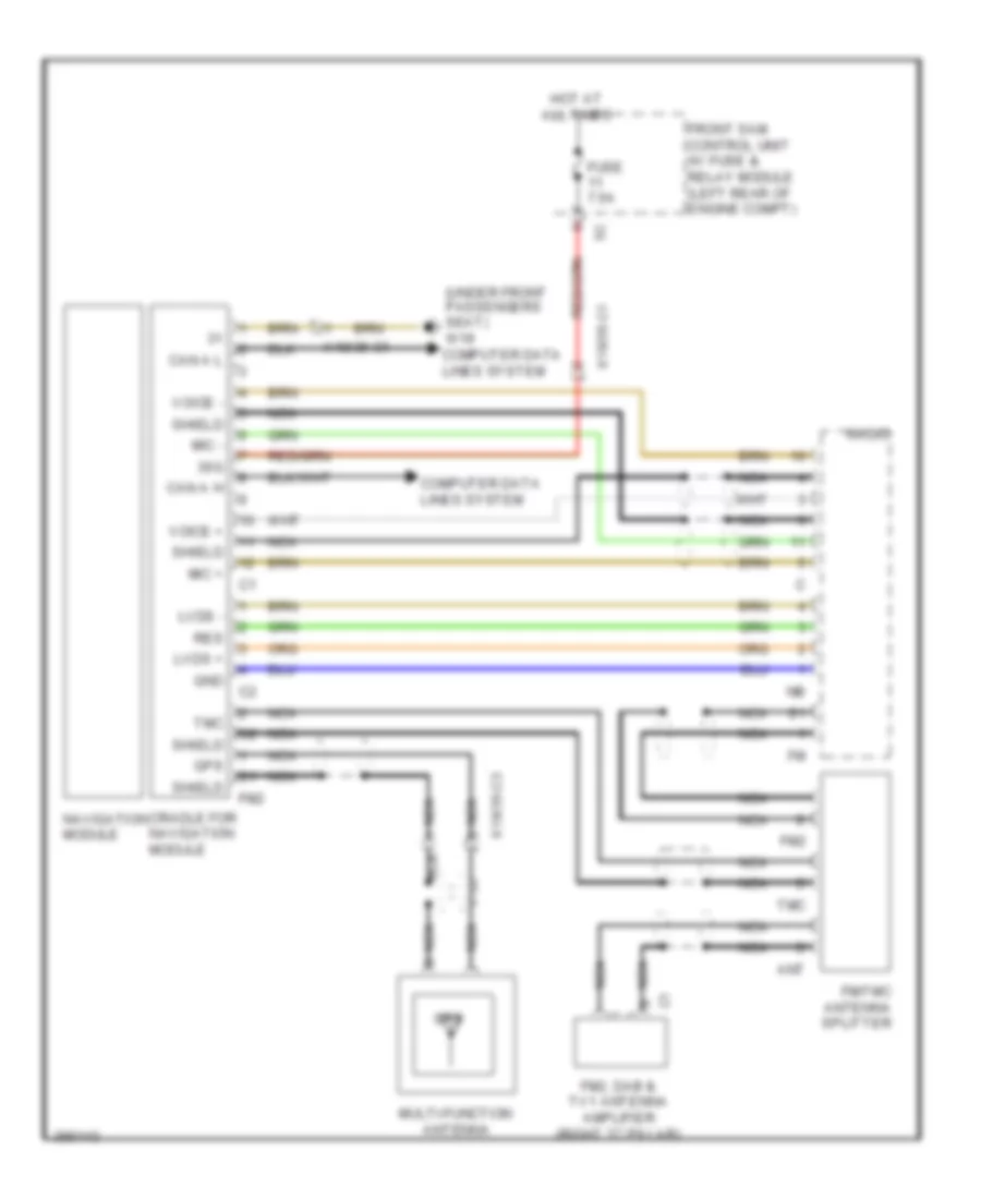 Navigation Wiring Diagram for Mercedes-Benz CLS550 2012
