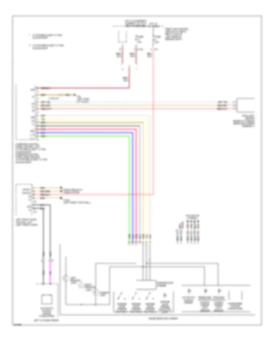 Power Mirrors Wiring Diagram for Mercedes-Benz CLS550 2012