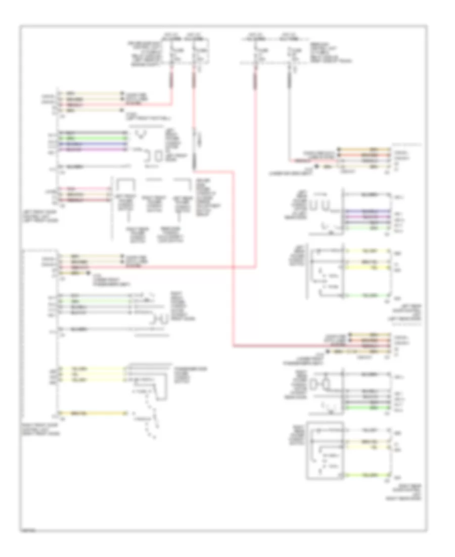Power Windows Wiring Diagram for Mercedes Benz CLS550 2012