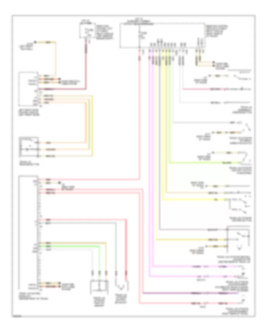 Trunk Pull-Down Wiring Diagram for Mercedes-Benz CLS550 2012
