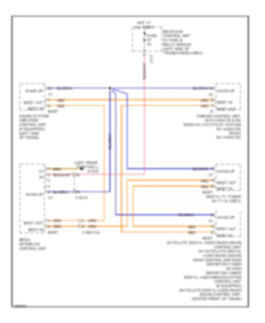 MOST Data Bus Wiring Diagram for Mercedes Benz C300 Sport 2011