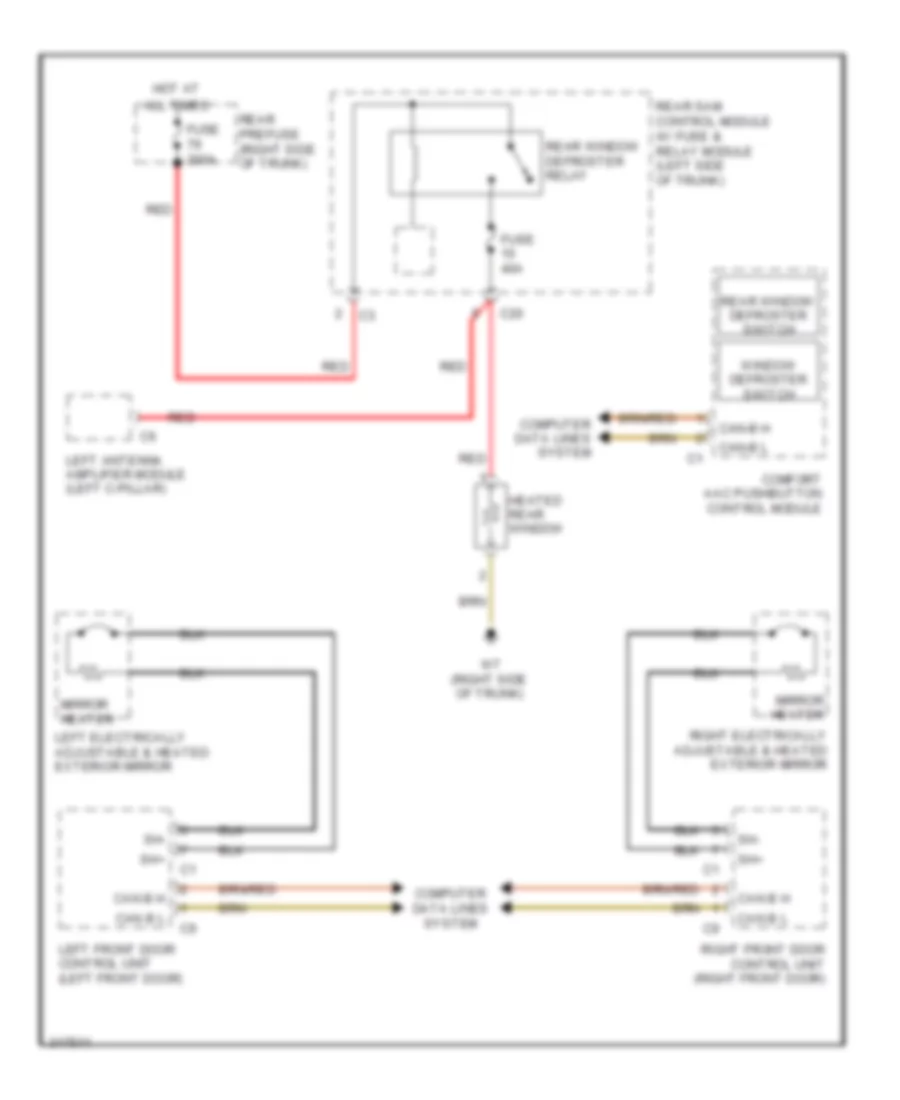 Defoggers Wiring Diagram for Mercedes-Benz CLS550 2010