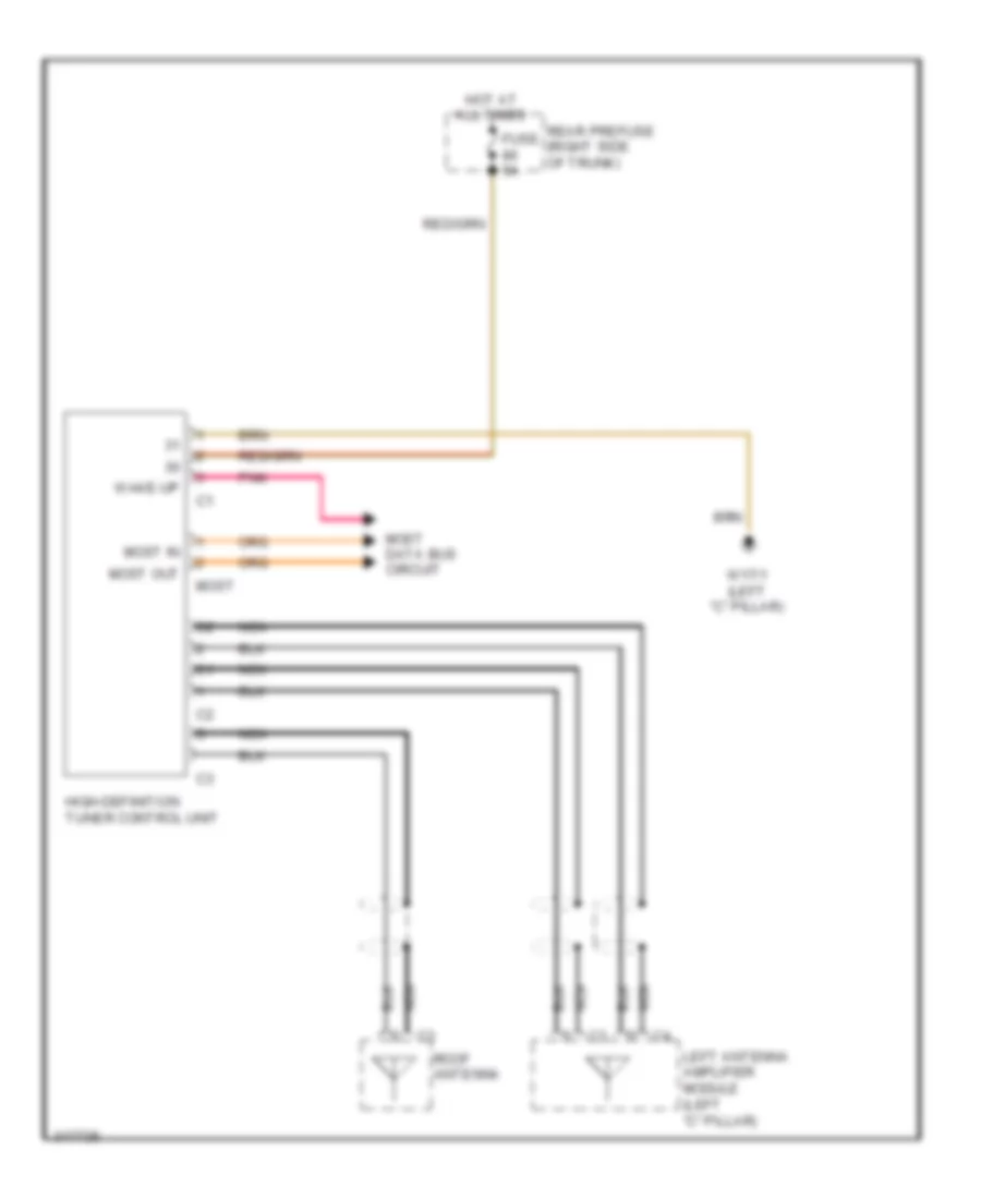 High Definition Tuner Wiring Diagram for Mercedes-Benz CLS550 2010