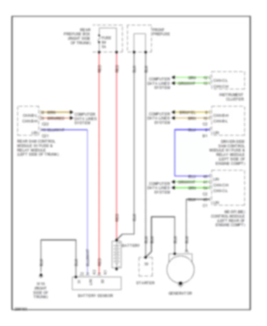 Charging Wiring Diagram for Mercedes Benz CLS550 2010