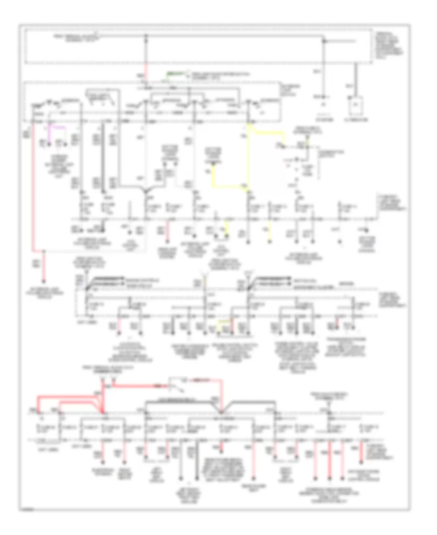 Power Distribution Wiring Diagram 2 of 2 for Mercedes Benz S320 1997