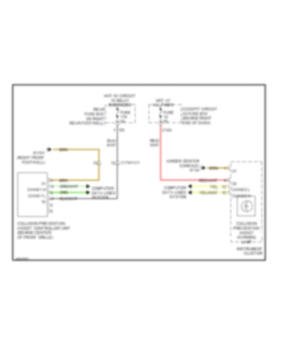 Collision Avoidance Wiring Diagram for Mercedes Benz ML550 2014