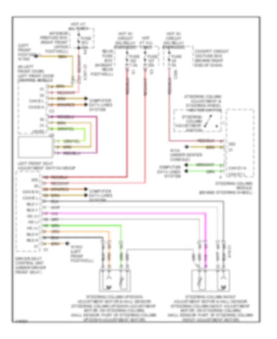 Steering Column Memory Wiring Diagram for Mercedes Benz ML550 2014