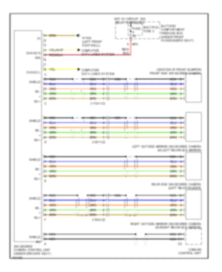 All Around Vision Camera Wiring Diagram for Mercedes Benz ML550 2014