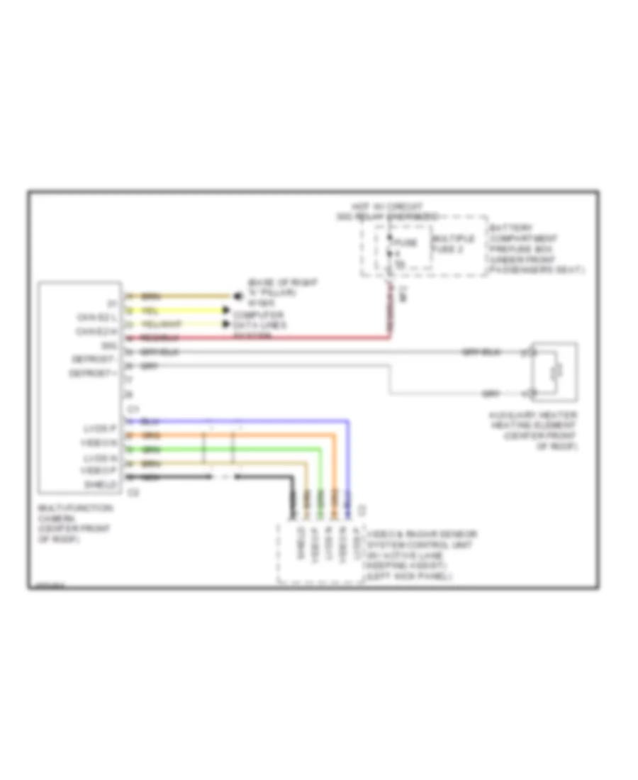 Multifunction Camera Wiring Diagram for Mercedes Benz ML550 2014