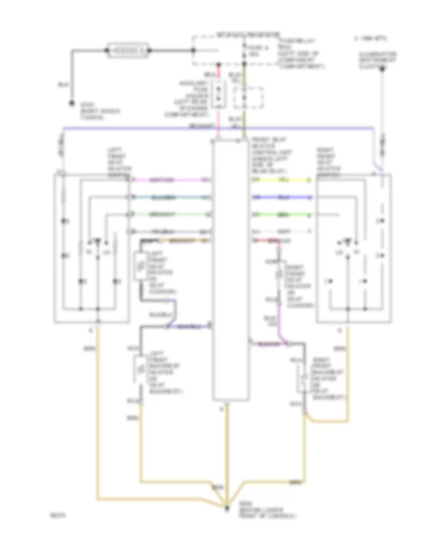 Heater Wiring Diagram for Mercedes Benz 300TE 1991