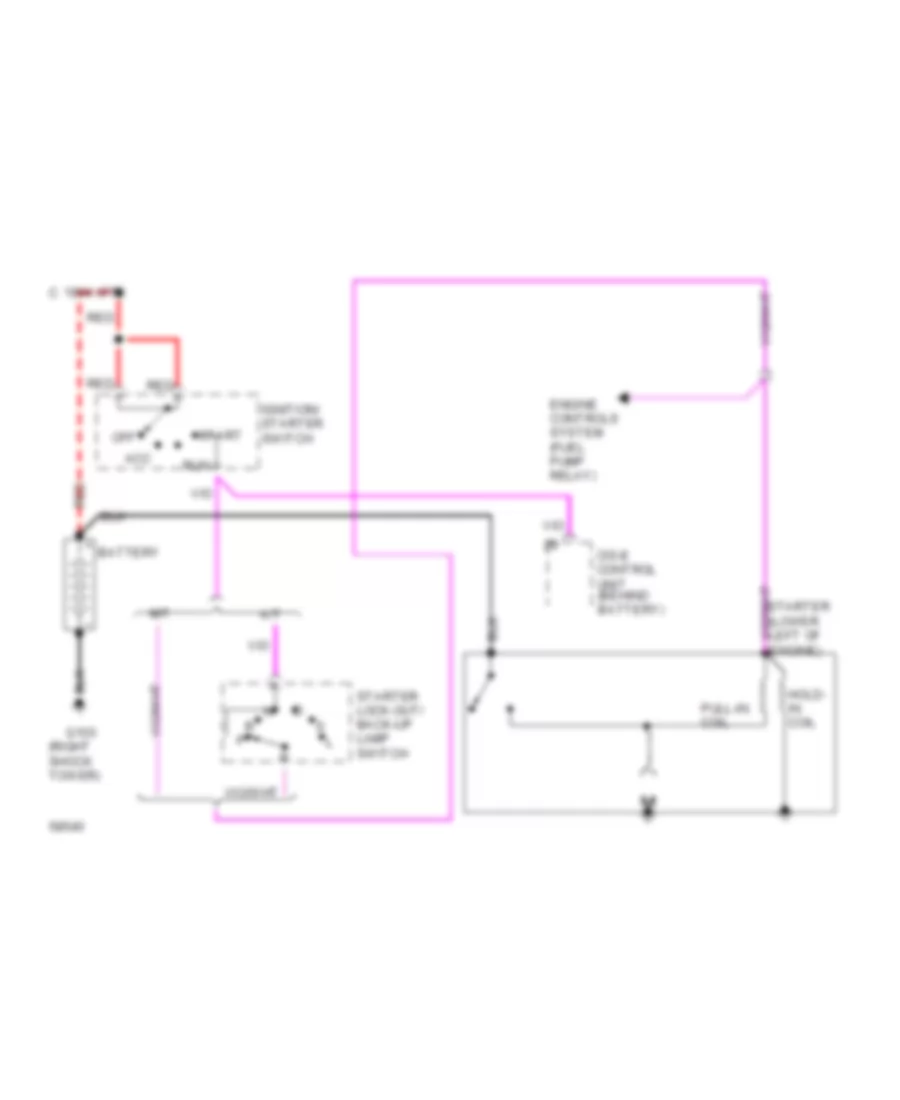 Starting Wiring Diagram for Mercedes-Benz 300TE 1991