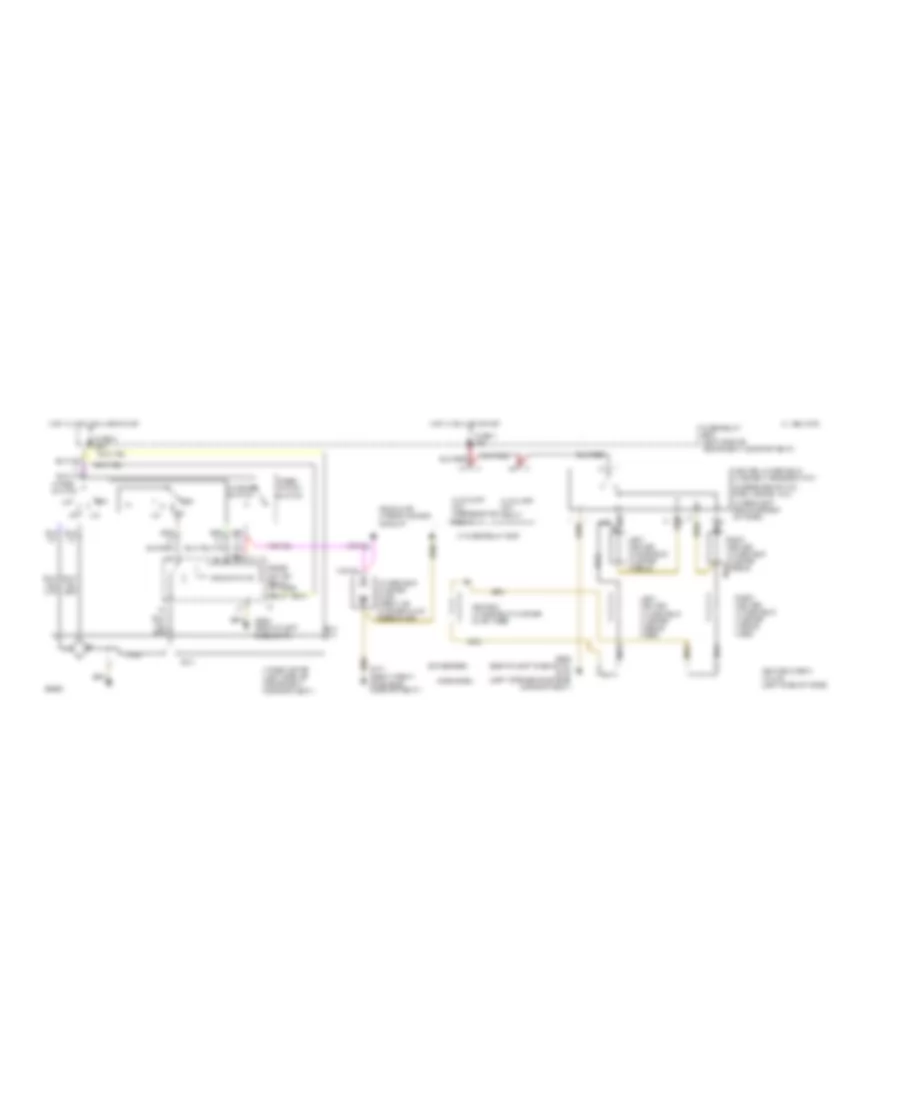 Interval Wiper Washer Wiring Diagram for Mercedes Benz 300TE 1991