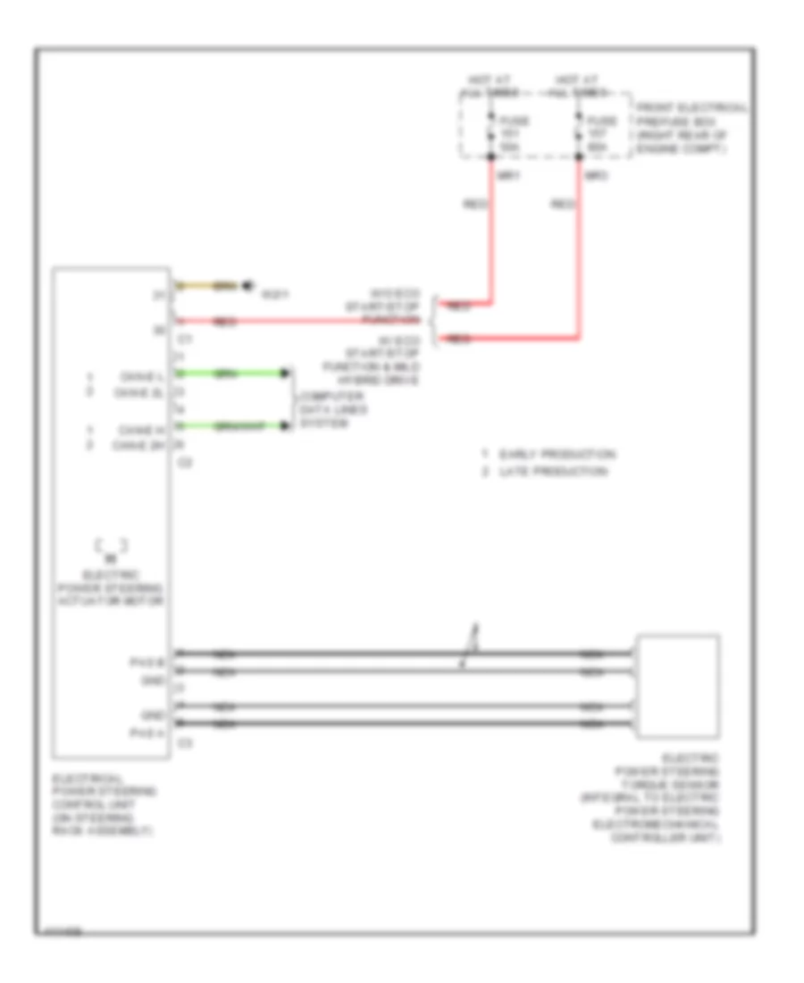 Electronic Power Steering Wiring Diagram, Wagon for Mercedes-Benz E350 2013