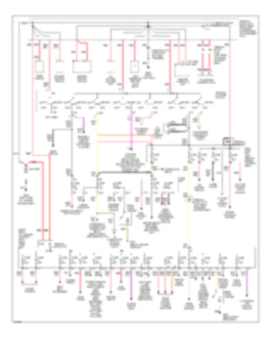 Power Distribution Wiring Diagram 1 of 2 for Mercedes Benz S500 1997