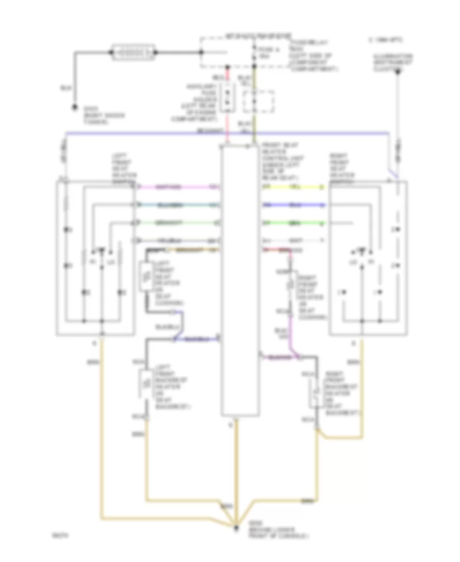 Heater Wiring Diagram for Mercedes-Benz 300TE 4Matic 1991