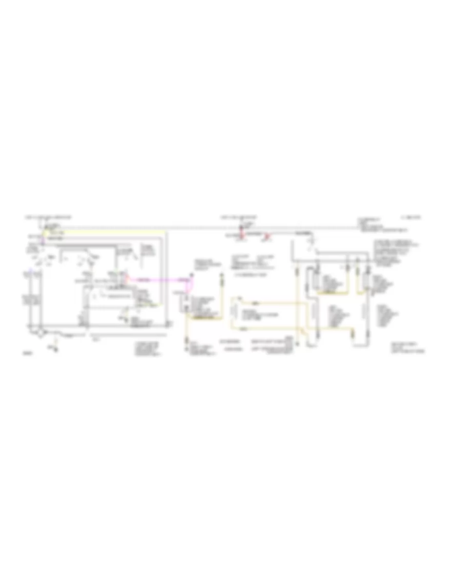 Interval WiperWasher Wiring Diagram for Mercedes-Benz 300TE 4Matic 1991