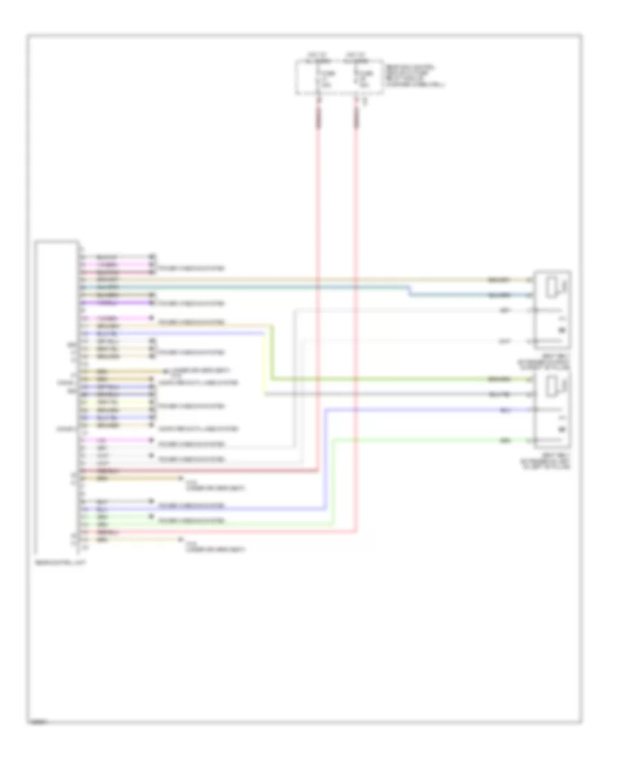 Rear Control Unit Wiring Diagram for Mercedes-Benz E350 2012