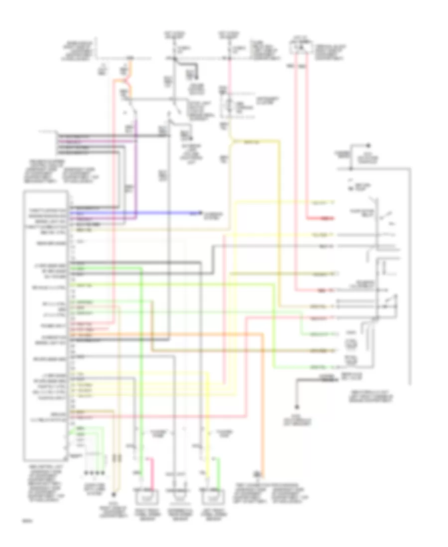 Anti Lock Brakes Wiring Diagram for Mercedes Benz 400E 1993