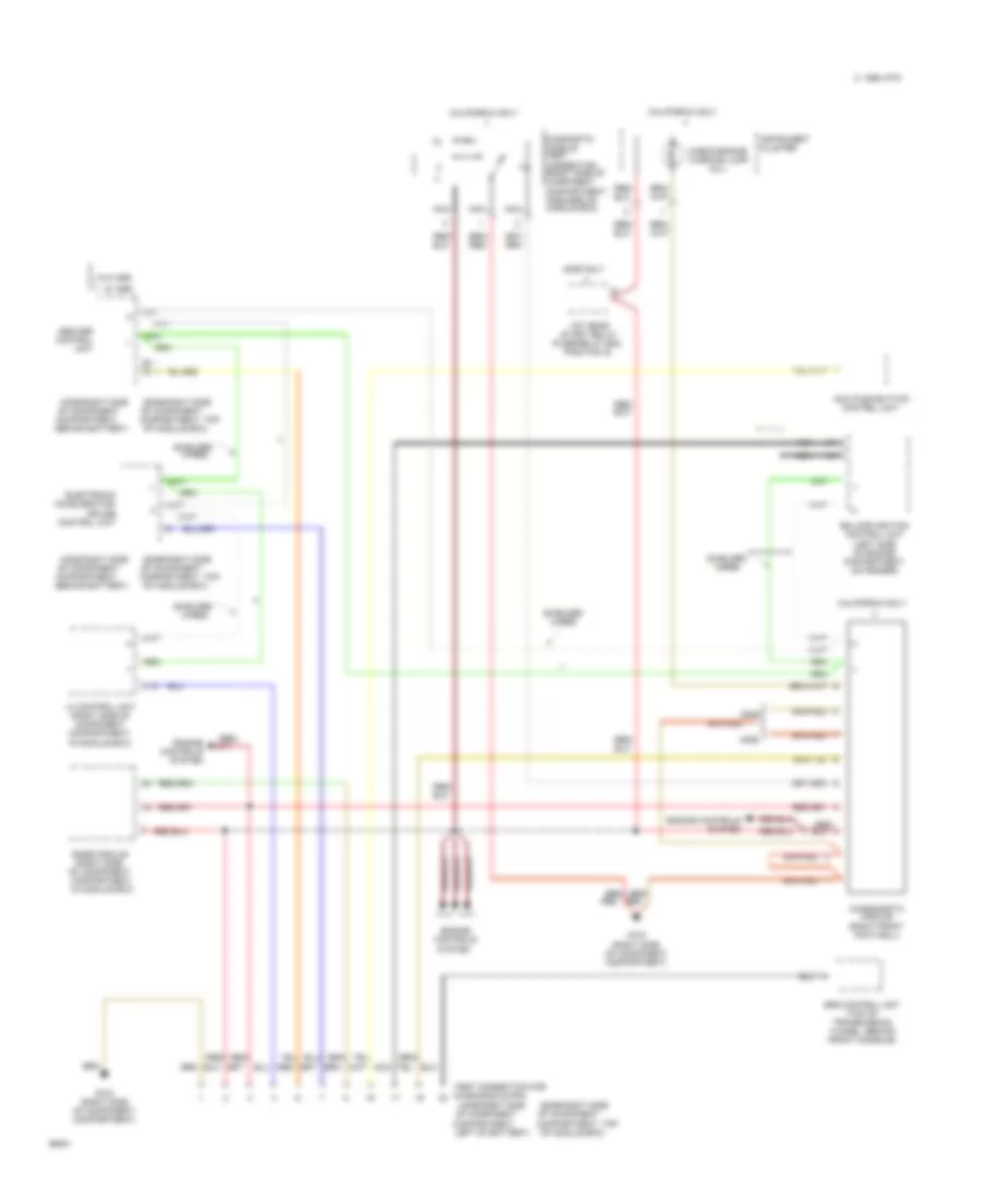 Test Connector Wiring Diagram for Mercedes-Benz 400E 1993