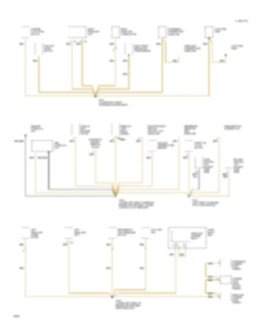 Ground Distribution Wiring Diagram 2 of 5 for Mercedes Benz 400E 1993