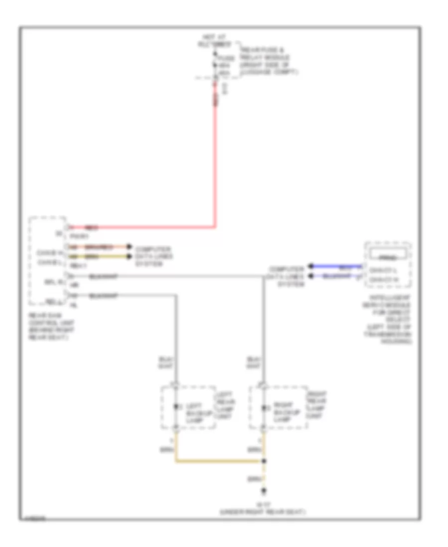 Backup Lamps Wiring Diagram for Mercedes Benz S550 2014