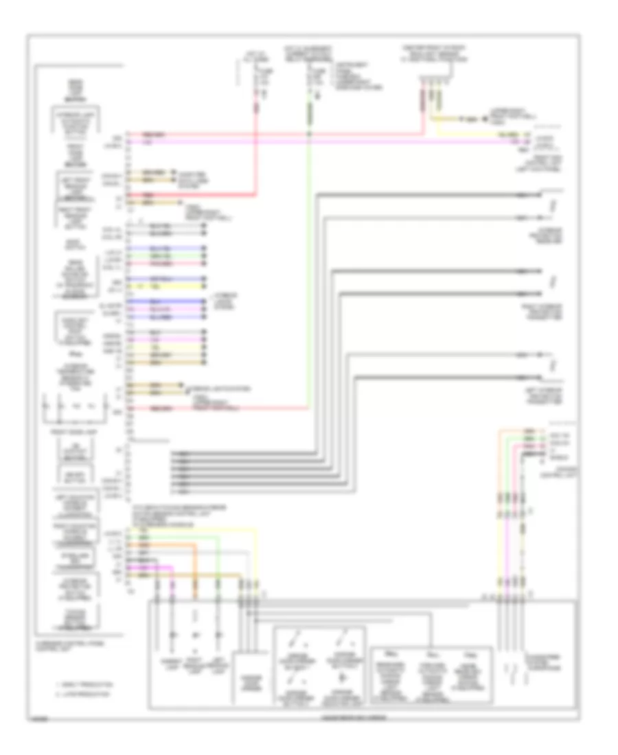 Overhead Console Wiring Diagram for Mercedes-Benz S550 2014